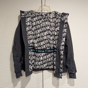 Ivivva Dark Gray Lined Lightweight Rain Jacket